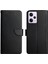 Xiaomi Redmi Için Not 12 Pro 5g HT02 Anti-Düşme Hakiki Deri Manyetik Toka Nappa Doku Cüzdan Kılıf Stand Fonksiyonu Çevirmeli Telefon Kapağı Kabuk-Siyah (Yurt Dışından) 1