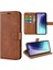 Xiaomi Redmi Için 14C 4g Standlı Kılıf Çizilmez Buzağı Doku Deri Telefon Kapağı-Açık Kahverengi (Yurt Dışından) 5