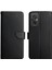 Xiaomi Redmi Için 11 Prime 4g HT02 Hakiki Deri Manyetik Toka Nappa Doku Cüzdan Kılıf Standı Fonksiyonu ile Flip Telefon Kapak Kabuk-Siyah (Yurt Dışından) 1