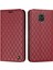 Xiaomi Redmi Için Not 9 Pro 4g/5g Tam Koruma Kapaklı Cüzdan Kılıf Eşkenar Dörtgen Desen Litchi Doku Manyetik Pu Deri Telefon Kapağı-Kırmızı (Yurt Dışından) 1