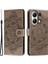 Xiaomi Redmi Note 13 4g Kılıf Pu Deri Mandala Baskılı Tasarım Cüzdan Telefon Kapağı-Gri (Yurt Dışından) 1