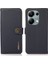 Xiaomi Redmi Note 13 Pro 4g Kılıf Hakiki Inek Derisi + Tpu Standlı Telefon Kapağı-Mavi (Yurt Dışından) 1