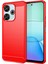 Xiaomi Redmi Için 13 4g/13 5g/poco M6 4g/not 13R 5g/poco M6 Artı 5g Kılıf Karbon Fiber Doku Tpu Fırçalanmış Telefon Kapağı-Kırmızı (Yurt Dışından) 1