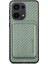Xiaomi Poco M6 Pro 4g Kılıf Için Karbon Fiber Deri Arka Kapak, Çıkarılabilir Manyetik Kart Çantası-Yeşil (Yurt Dışından) 1