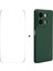 Xiaomi Xiaomi Poco X6 5g Silikon Kılıf Düz Kenar Telefon Kapağı + 9h Cam Koruyucu-Koyu Yeşil (Yurt Dışından) 1