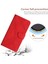 HT05 Xiaomi Redmi 14C 4g Kılıf Cilt Dokunma Hatları Pu Deri Flip Telefon Kapağı-Kırmızı (Yurt Dışından) 3