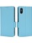 Xiaomi Redmi 9A Litchi Doku Çizilmeye Dayanıklı Pu Deri Cüzdan Telefon Kılıfı Stand-Bebek Mavisi Için (Yurt Dışından) 1
