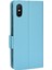Xiaomi Redmi 9A Litchi Doku Çizilmeye Dayanıklı Pu Deri Cüzdan Telefon Kılıfı Stand-Bebek Mavisi Için (Yurt Dışından) 3
