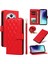 Xiaomi Redmi 14C 4g Kılıf Cüzdan Eşkenar Dörtgen Deri Telefon Kılıfı, Omuz Askılı, Bilek Askısı-Kırmızı (Yurt Dışından) 1