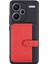 Xiaomi Redmi Note 13 Pro+5g Telefon Kılıfı Yapışkanlı Kart Çantası Renk Eşleştirmesi Kickstand-Kırmızı (Yurt Dışından) 1