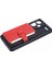Xiaomi Redmi Note 13 Pro+5g Telefon Kılıfı Yapışkanlı Kart Çantası Renk Eşleştirmesi Kickstand-Kırmızı (Yurt Dışından) 5