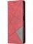 Geometrik Desenli Standlı Deri Kartlıklı Kılıf Xiaomi Mi 10T Lite 5g Koruyucu Kapak-Kırmızı (Yurt Dışından) 2