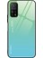 Xiaomi Mi 10T 5G/10T Pro 5g-Cyan/mavi Için Yumuşak Tpu Kenar Temperli Cam Degrade Renk Kılıf (Yurt Dışından) 1
