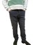 Erkek Denim Yüksek Bel Fermuarlı Taşlamalı Regular Fit Likralı Gri Kot Pantolon 1