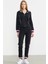 Renkli Biye Detaylı Jogger Eşofman Takım - Siyah 1