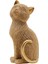 Kedi Heykeli Reçine Dekoratif Figür Dolap Masa Orta Parçası Şömine Altın (Yurt Dışından) 4