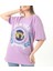Mor Newyork Baskılı Oversize Tshirt 1