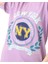Mor Newyork Baskılı Oversize Tshirt 2