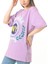 Mor Newyork Baskılı Oversize Tshirt 3