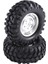 4 Adet 96MM 1.9 Inç Jant Lastik Kilitlenme 1/10 Rc Paletli Araba Eksenel SCX10 Redcat, Gümüş (Yurt Dışından) 4