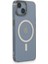 Apple iPhone 15 Kılıf Wireless Şarj Özellikli Metal Kamera Lens Çerçeli Sert Pc Anka Kapak 2
