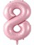 Açık Pembe Renk Rakam Folyo Balon 80 cm 1