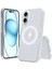 Apple iPhone 16 Plus Kılıf Magsafe Wireless Kablosuz Şarj Uyumlu Manyetik Şeffaf Kapak 4