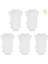 Beyaz Renk Bodysuit Kısa Kollu 5'li Set 1