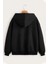 Kapüşonlu Fermuarlı Oversize Mevsimlik Siyah Hırka / Sweatshirt 2
