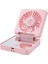 Zeeful Taşınabilir Mini Fan 2 In 1 Mini El Fan Katlama Vanity Makyaj Aynası Cep Fanı (Yurt Dışından) 1