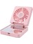Zeeful Taşınabilir Mini Fan 2 In 1 Mini El Fan Katlama Vanity Makyaj Aynası Cep Fanı (Yurt Dışından) 2