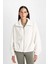 Oversize Geniş Kalıp Polo Yaka Welsoft Pelüş Fermuarlı Hırka C8229AX24WN 1