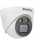 5 Mp Color Vu Mikrofonlu 3.6 mm 2 Atom LED Plastik Kasa Ahd Dome Kamera (4738) 2