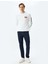 Bisiklet Yaka Uzun Kollu Pamuk Karışımlı Lisanslı Snoopy Sweatshirt 2