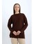 Relax Fit Bisiklet Yaka Basic Düz Triko Tunik Kazak E2938AX24WN 3