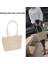 Kadın Yaz Boho Plaj Vintage Dokuma El Yapımı Örme Hasır Hasır Kamış Örgü Çanta Omuz Çantaları Rahat Moda Tote (Yurt Dışından) 4