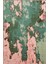 Pastel Boyalı Pembe Yeşil Modern Dekoratif Halı MIRAVIP471 2