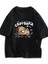 Capybara Unisex Siyah Oversize T-Shirt 1