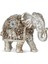 Polyester Ikili Biblo Fil Figürü Gümüş 2