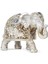 Polyester Ikili Biblo Fil Figürü Gümüş 3