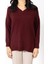Vs Kadın V Yaka Triko Kazak 23 1153 Emy 23K Bordo 5