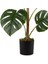 Siyah Saksıda 11 Dal Yapay Monstera Ağacı 105 cm 3