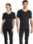1263 UNİSEX SİYAH V YAKA KISA KOL THERMAL 1