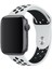 Apple Watch Uyumlu Series 3 44 mm Fileli Kordon Beyaz-Siyah 2