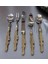 Royking Tüy Desen 5 Parça Servis Seti Antik Gold Eym 060 1