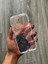 iPhone 15 Plus Uyumlu Kılıf Şeffaf ve Hologram Yastık Desenli Silikon Kılıf 3