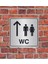 Wc İleride Yazılı Metal Yönlendirme Levhası 15 x 15 cm 1