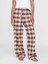 Kadın Kırmızı Supersoft Desenli Flannel Pijama Altı 4