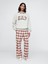 Kadın Kırmızı Supersoft Desenli Flannel Pijama Altı 5