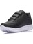 918-24 Deri Cırtlı Anatomik Kadın Sneaker Siyah Beyaz 1